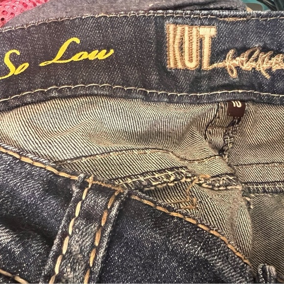 Kut From The Kloth So Low Women’s Medium Wash Blue Bootcut Denim Jeans Sz 10 TL - Picture 5 of 9